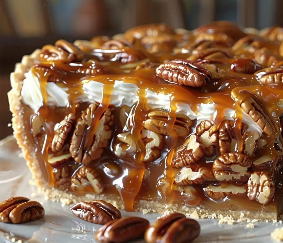 Caramel Pecan Delight Pie - MAKINGOURLIFEMATTER